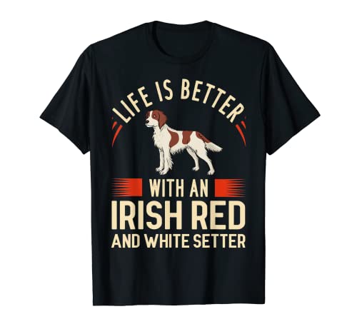 Irish Red And White Setter Dog Gift Puppies Owner Lover T-Shirt