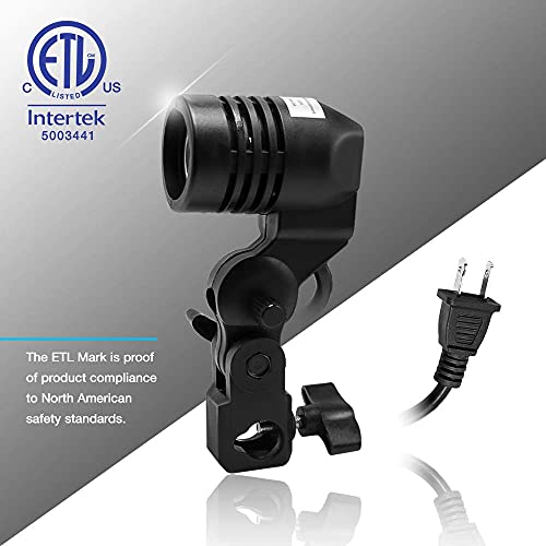 Limostudio [2 Pack] Extended Cable Cord Ac Socket, Light Stand Mount With Umbrella Reflector Holder, 11 Feet Long Cable, Longer Than Market Standard Photography Studio, Agg886 #TOP4