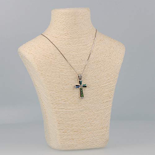 ADEN - Pendentif Nacre abalone Argent massif forme croix femme homme – Image 7