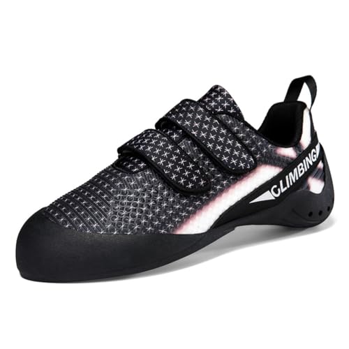 ZHENSI Chaussures d'escalade Légères pour l'escalade Sportive Et Le Bloc pour Enfants Hommes Et Femmes,Noir,43 EU