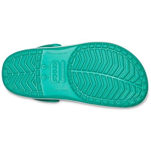 Image of crocs Unisex Adult Crocband Clog (11016-3TL), Deep Green /White, 8 UK