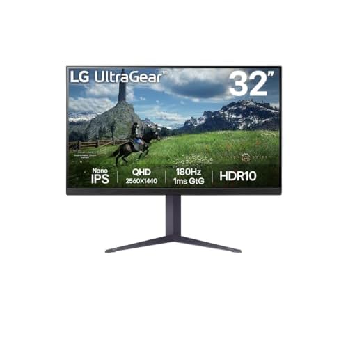 LG Ultragear™ 32GS85Q-B.AEU Ecran PC Gaming 32&Prime; – Dalle IPS résolution QHD (2560×1440), 1ms 180Hz, HDR 10, DCI-P3 98% (CIE1976), AMD FreeSync, Compatible NVIDIA G-Sync