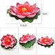 HENGBIRD 6 Stück Schwimmende Blumen Künstliche Seerosen Lotus Wasserlilie Pflanzen 10cm Schwimmpflanzen Teichpflanzen für Aquarium Gartenteich Pool Garten Teich Dekoration