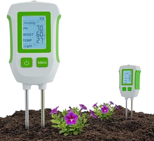 Misuratore di pH del suolo 5 in 1 digitale con display LCD