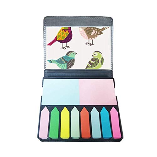 Feuillet autocollant oiseaux page marker coloré bloc note adhésif pour livre et agenda
