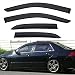 LQQDP Set of 4 Front+Rear JDM Smoke Sun/Rain Guard Outside Mount Tape-On Acrylic Window Visors For 03-07 Honda Accord 4-Door Sedan