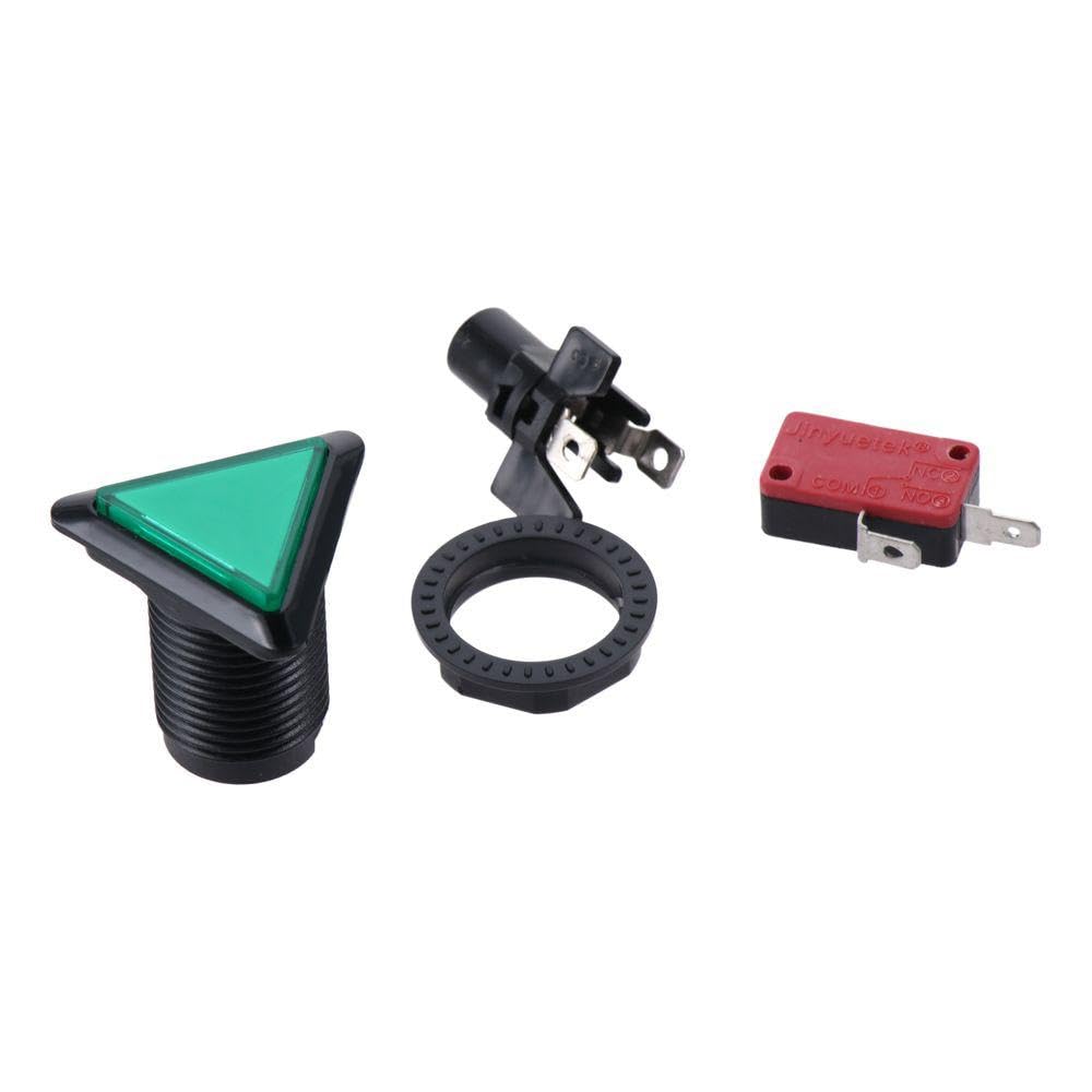 Uxcell Game Push Button Square LED Illuminated Push Button Switch With Micro Switch 50x32 12v For Video Games Red 5 Pack