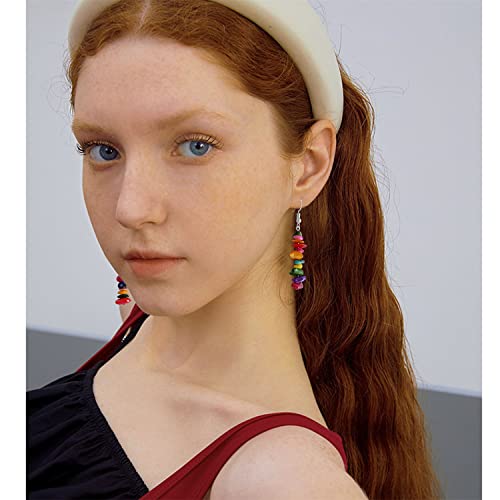 Unique Handmade Bohemian Crystal Quartz Earrings Colorful Natural Chakra Stone Dangle Drop Earrings for Women Statement Jewelry Gifts3