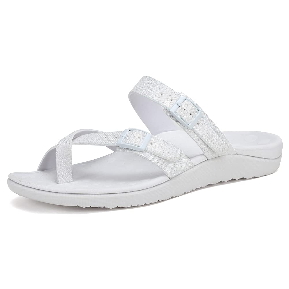 FANTURE Women Orthotic Arch Support Sandal for Comfortable Walk Thong Style Casual Flip Flops