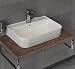 Produktbild Aqua Bagno | Eckiges Aufsatzwaschbecken weiß glänzend, Keramikwaschbecken, Waschschale, Handwaschbecken | 70 cm breit
