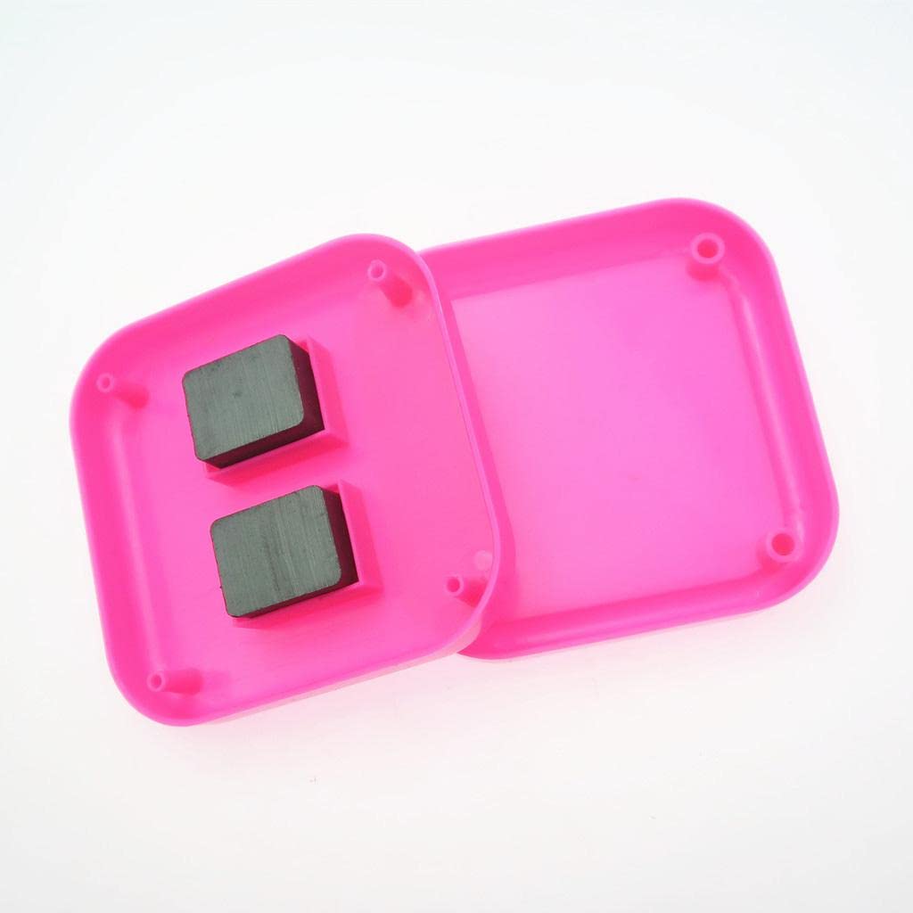 10 Set quadratische magnetische Nadelkissen Nadelkissen Nähnadeln Organizer Rose Rot, 8,5 x 8,5 cm