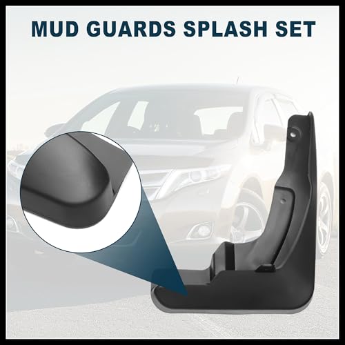 Image of Mud Flap Splash Guard for Toyota Venza 2009-2016 Durable | Front & Rear Side Mudflaps with Mount Accessor 1 Set Durable Material
