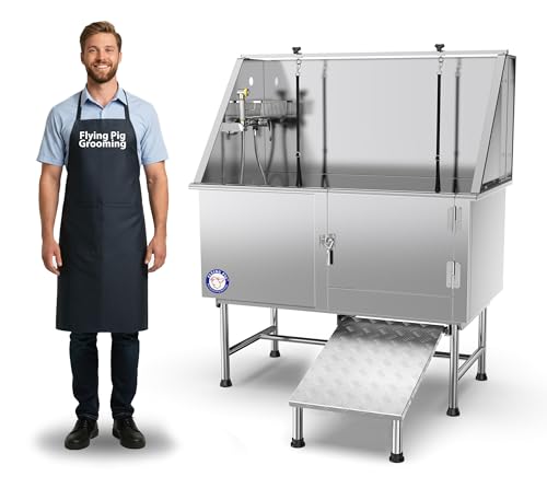 Flying Pig 50" Stainless Steel Pet Dog Grooming Bath...