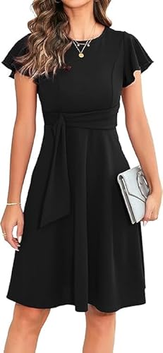 cocktail dresses flared-sleeve