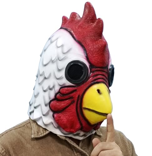 XOCOSEE Chicken Rooster Head Costume Mask Adult Halloween Masquerade Party