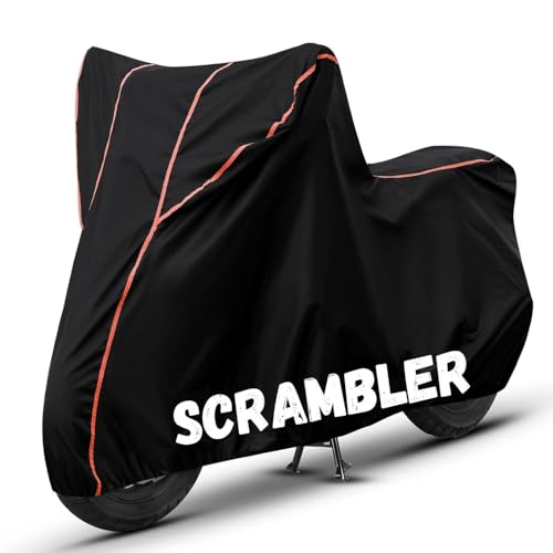 Image of Bike Cover for Scrambler 100% Waterproof, Dustproof & Scratch Resistant| Fully Bottom Elastic UV Resistant Heavy Duty Body Cover | All Weather Outdoor Use