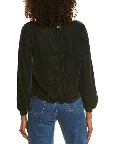Cupcakes And Cashmere Women's Taddie Velvet Button Back Top, Deep Forest, Medium #TOP1