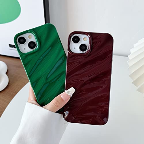 Caseative Water Ripple Pattern Curly Wave Shape Soft Compatible With Iphone Case (Iphone 14 Pro,Silver) #TOP2