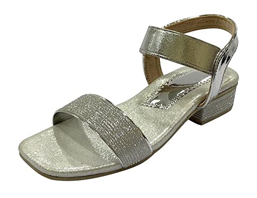 Girls’ Glitter Sandals (Toddler/Little Kid) Open Toe Rhinestone Sandals For Girls Party Wedding Princess Dress Sandals - Main Image