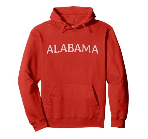 Alabama Vintage Distressed Style Print Pullover Hoodie