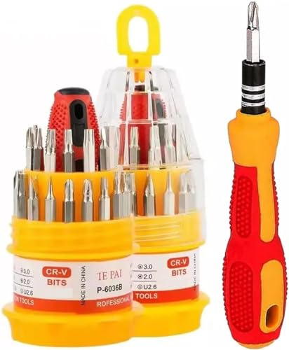Kit Conjunto de Chaves de Fenda Torx de Precisão 31 Peças, Kit de Ferramentas de Reparo com Ponta Imantada Jogo de Chaves de Precisão Para PC Celular Smartphone Tablets