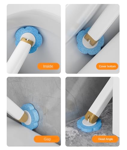 Image of Toilet Brush Holder Set with 18PCS Toilet Brush Refills, Disposable Set (Gray)