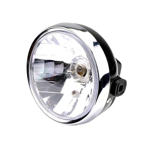 GLBLPEXELR Faros para motocicleta Para YBR125 2002 2003 2004-2013 YBR 125 Faros Delanteros Ámbar Para Motocicleta Clásicos Redondos Para Conducción Motocicleta