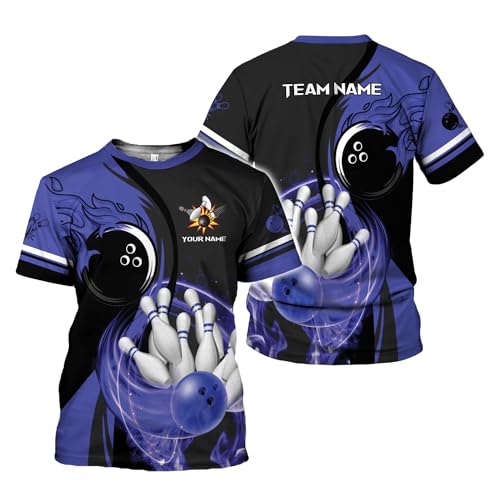 Rivelus Personalized Name Bowling Shirts for Men and Women 3D, Bowling Shirts for Team Bowling, Bowling Shirts Gift4