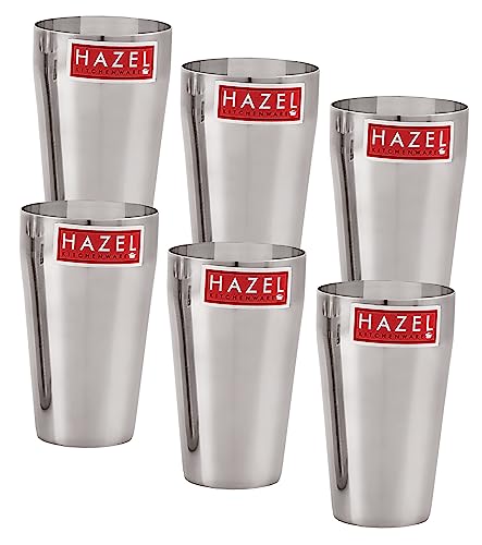 Set de 6 vasos de acero inoxidable 750 ml HAZEL
