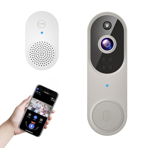 1080p Wireless Video Doorbell Camera for Home Security, Battery P...