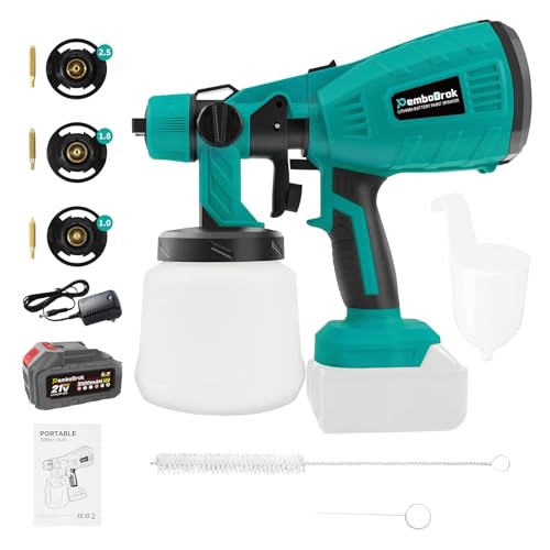 Cordless Paint Sprayer - Handheld HVLP Spray Gun with 21V
