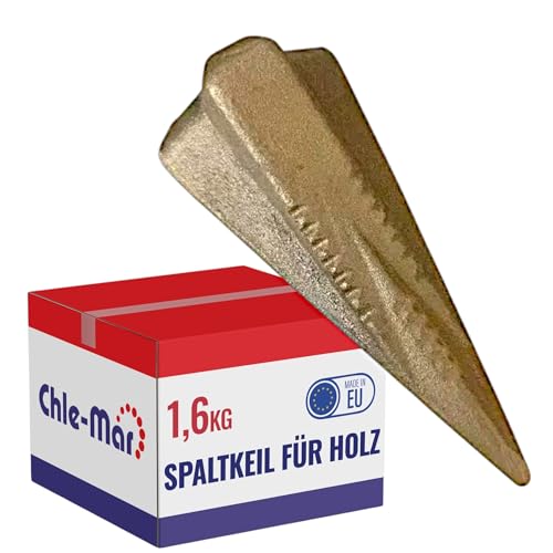 Chle-Mar - Spaltkeil für Holz | Drehspaltkeil aus Gehärtetem Stahl | Holzspaltkeil für Kaminholz & Brennholzspalter | Effektives & Sicheres Holzspalten | Spezialistischer Fällkeil 1 6 kg