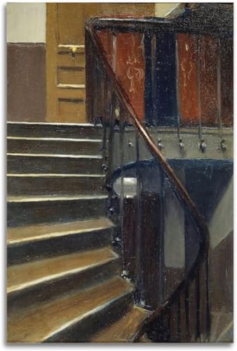 Impressions Edward Hopper Escalier toile de qualité supérieure pour décoration épurée