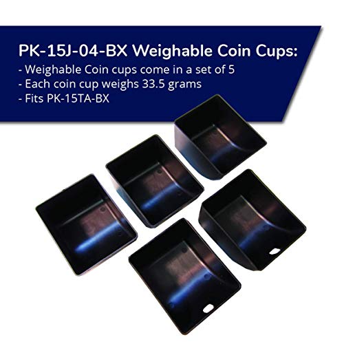 Apg Cash Drawers PK-15J-04-BX Weighable Coin Cups for M-15VTA Till, 5 Cups, Accessory