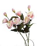 Suandsu 3pcs Artificial Eustoma Lisianthus Flowers Fake Eustoma Grandiflorum Flower Silk Flower Arra
