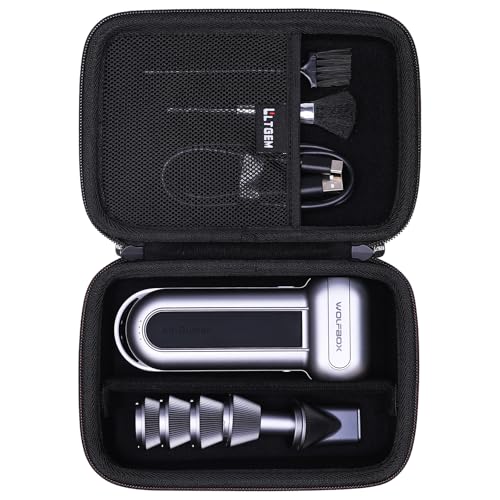 LTGEM Dust Blower Case Compatible with WOLFBOX MF100 / MF50 Electric Air Duster- Travel Protective Carrying Storage Bag, Black(Case Only)