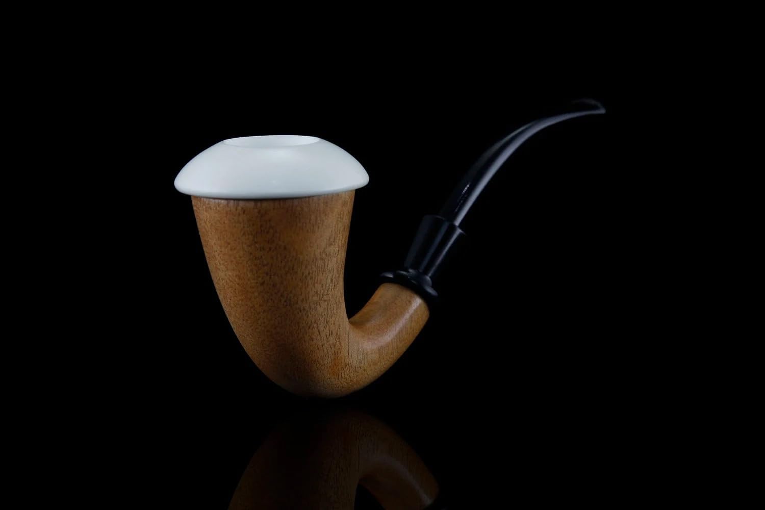 Handcrafted Meerschaum Calabash Pipe, Sherlock Holmes Style, Unsmoked with box