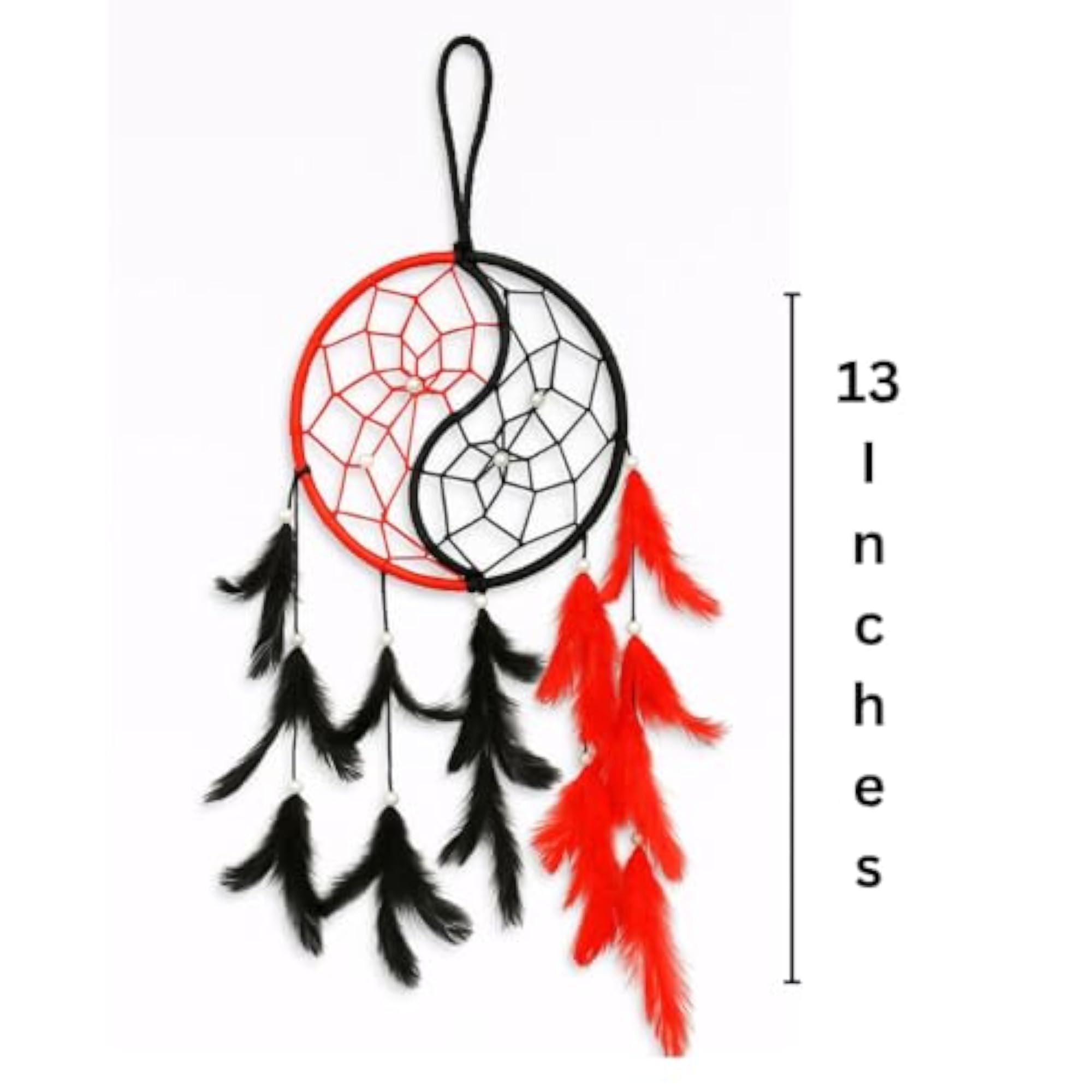 Multicolor Handmade Dream Catcher Wall Hanging with Feathers