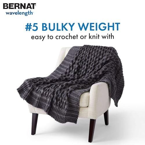 Image of Bernat Wavelength Yarn for Crocheting & Knitting, Snowflake Obsidian 3-Pack