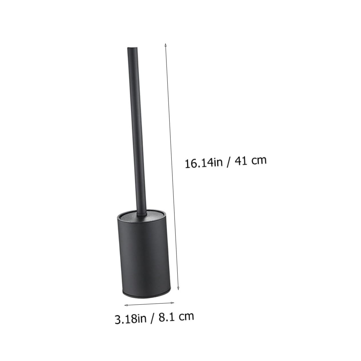 UKCOCO Cepillo de Limpieza para Inodoro y Soporte Escobilla de Baño Cierre Hermético para Limpiar el Inodoro Material de Calidad Color Negro