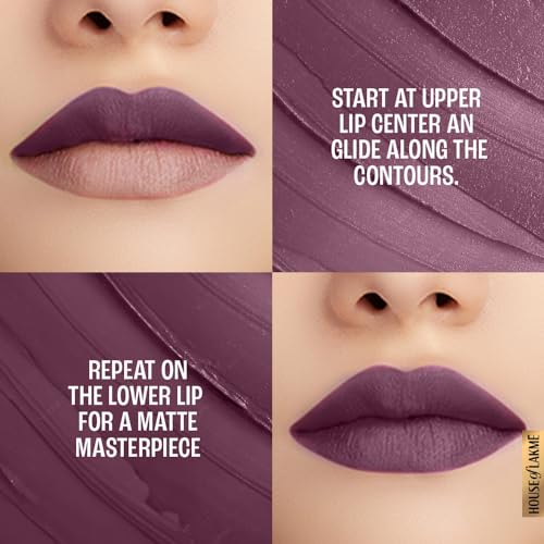 Image of Lakme Powerplay Priming Matte Lipstick, Smooth Matte Finish, Lightweight Lipstick, Smudgeproof, Lasts 16hrs, Hydrates Lips, Garnet Punch, 3.6g (Pack of 2)