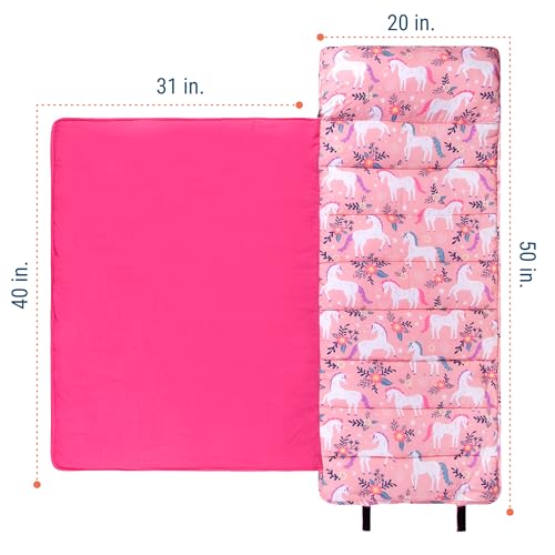 Image of Wildkin Kids Original Nap Mat - Cozy Kids Sleep Mat with Pillow, ideal for School & Travel