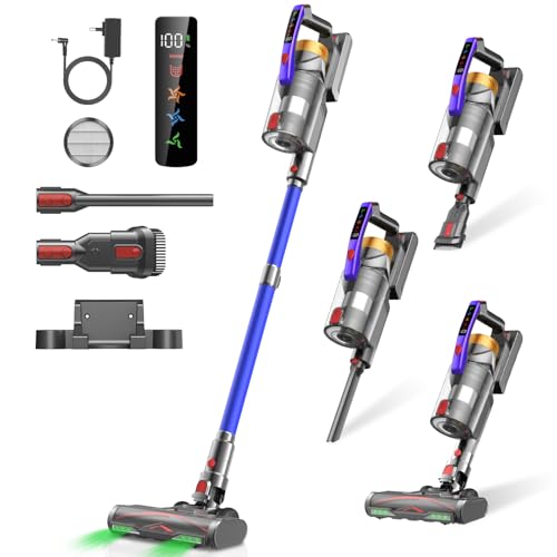 Infaebo Aspirapolvere Senza Fili, 35KPa/400W/45Min, Dotato di Contenitore da 1,8 litri e Spazzola...