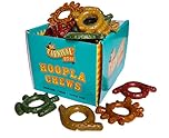 Vegan dog chews, 30 edible Hoopla dog treats with a plant-based recipe for sensitive dogs. Fun chews for dogs of all ages.