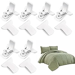 Virtcooy 2 Pcs Clips Acolchados para edredón - 12 edredón para edredón en el Interior,Los edredón Blancos evitan Que los edredones se muevan Dentro la Funda edredón, artículos