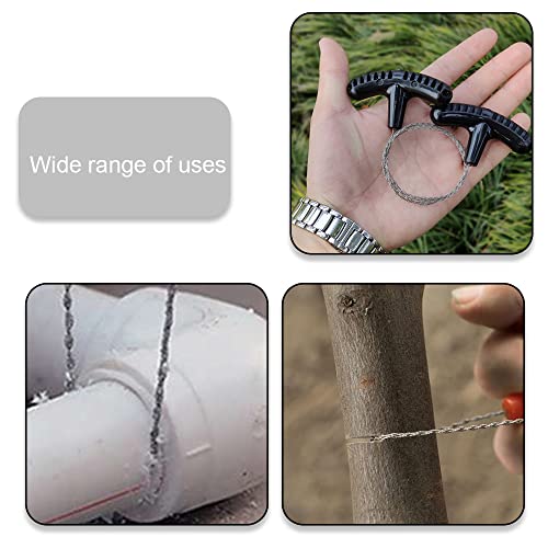 Yuanyoutong Pocket Chainsaw, Wire Saw, Rope Saw, Emergency Outdoor Survival Gear, Stainless Steel Folding Chain Hand Saw, Rope Kit For Camping Hiking And Cutting Trees & Wood #TOP5