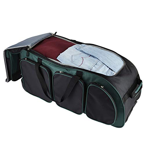 Image of Travelers Club Luggage Rolling Duffel, Teal, 30 inch, Teal, 30 inch, Rolling Duffel