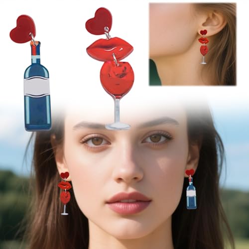 Boucles d'oreilles coeur en acrylique léger et résistant - 3