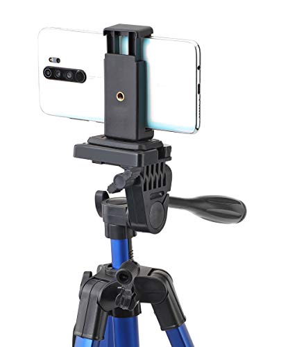 Image of Simpex Camera Tripod 6633 with Mobile Holder Bracket for Smartphones, DSLR and Cameras (Blue)