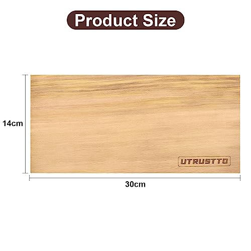 UTRUSTTO Zedernholzbrett zum Grillen 2er Set Grillbretter, Räucherbretter aus Zedernholz hergestellt aus 100% natürlichem, für einen besonderen Grillgeschmack